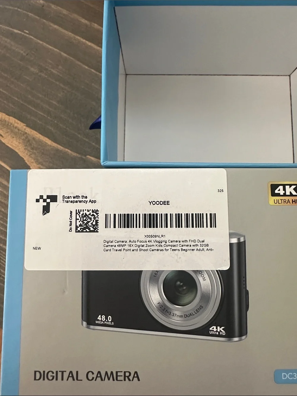 Compact 4K Digital Camera - Black